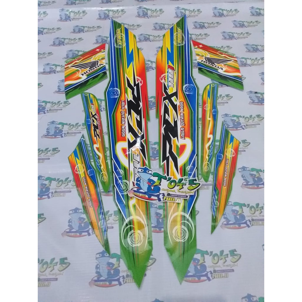 Sticker striping spacy custom transparan uv
