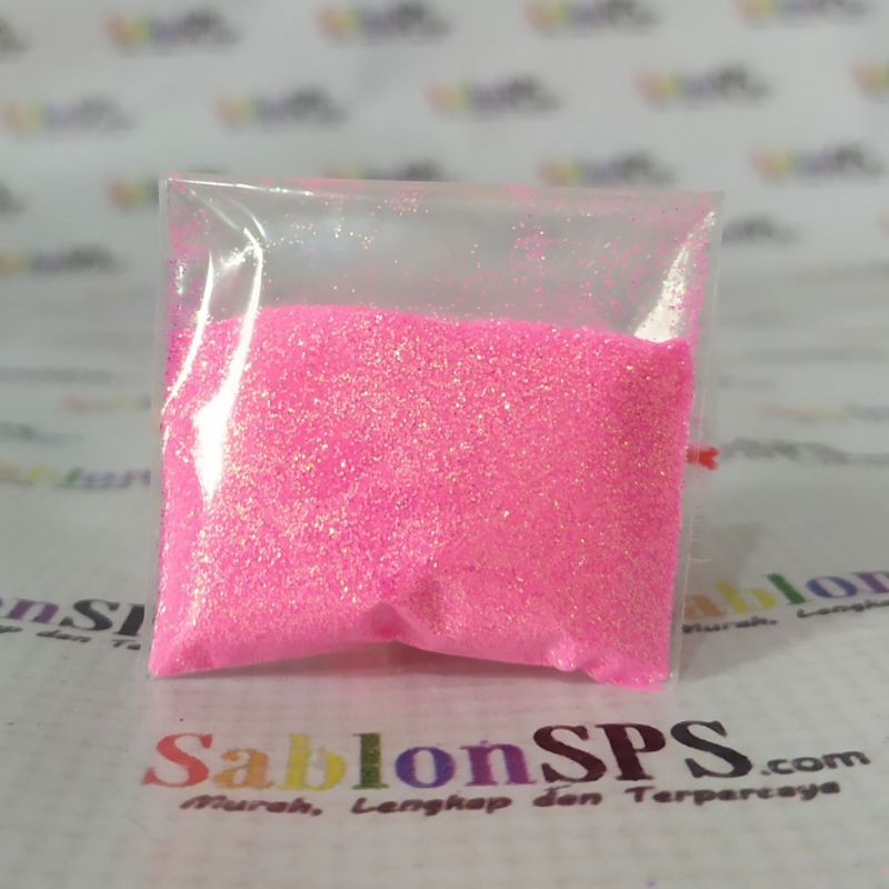 BUBUK GLITER FLO PINK RAINBOW GLITTER POWDER 5gr ZIP LOCK 5 BUNGKUS