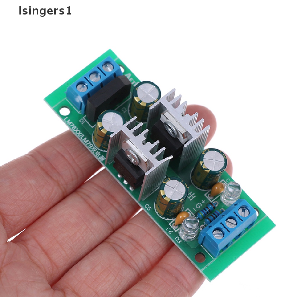 (lsingers1) Lm7815 + LM7915 Modul power supply regulator Tegangan Ganda 15V