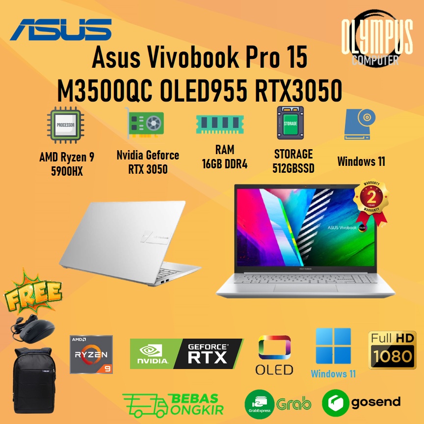 Asus vivobook pro 15 m3500qc