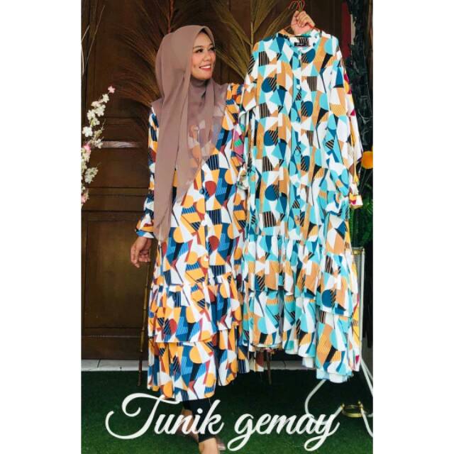 LONG TUNIK IMPORT MOTIF