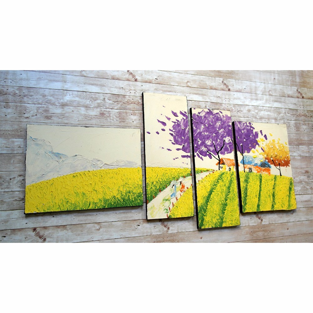 Lukisan Dinding Pemandangan Pedesaan Padang Rumput Home Decor