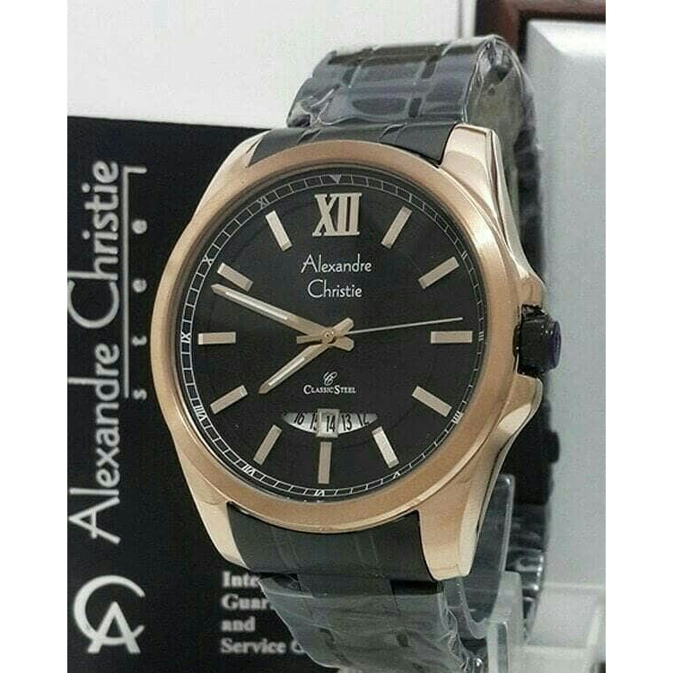 Alexandre Christie 8473 Man Rosegold Black