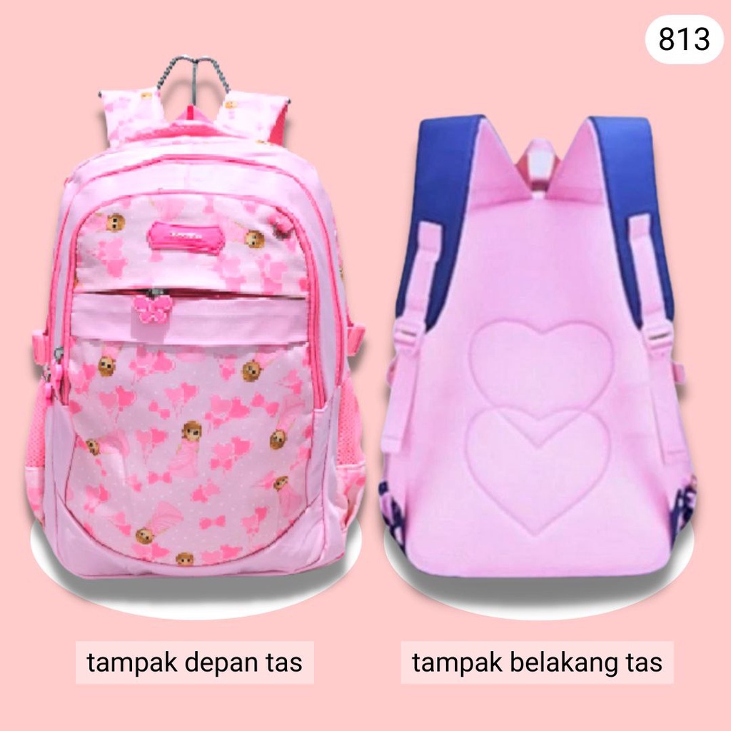 Tas Anak Perempuan Cewek Ransel Sekolah SD SMP Import 813