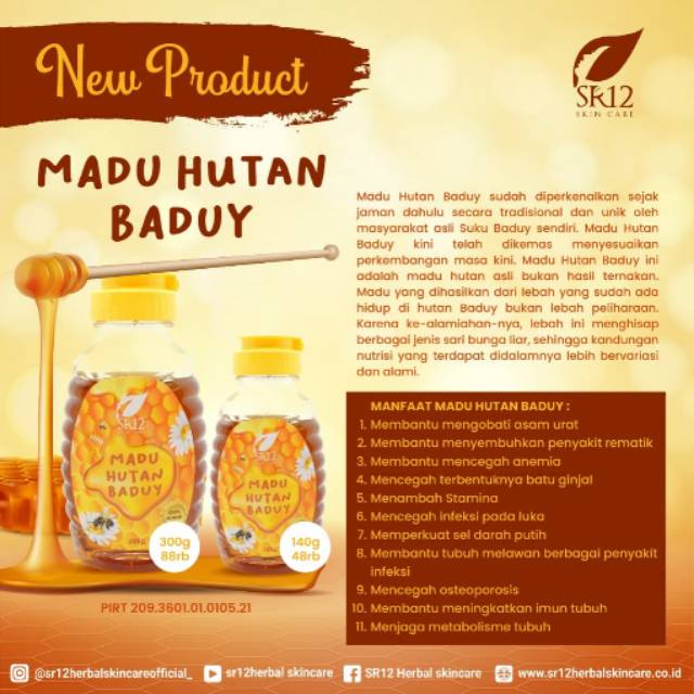 

Madu hutan Baduy SR12 BPOM/madu asli