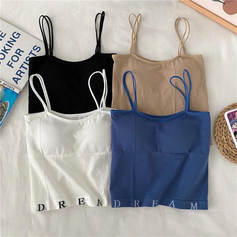 Feminin Tank Top Bra Import Korea Tali Double Inner Tangtop Panjang Elastis-1
