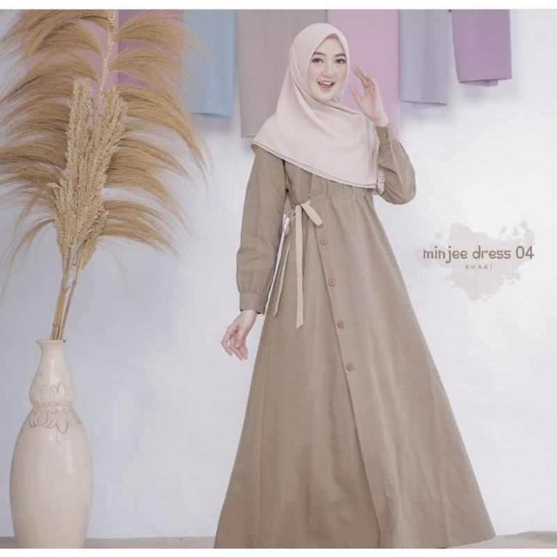 Min jee dress/Gamis Wanita/Dress Terbaru/Pakaian muslim Wanita/Gamis Supernova/Fashion Muslim Wanita-1