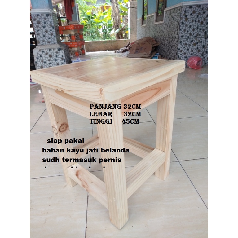 kursi makan  kursi serbaguna/meja dispenser produk serbaguna kokoh tahan lama kayu jati belanda p32 