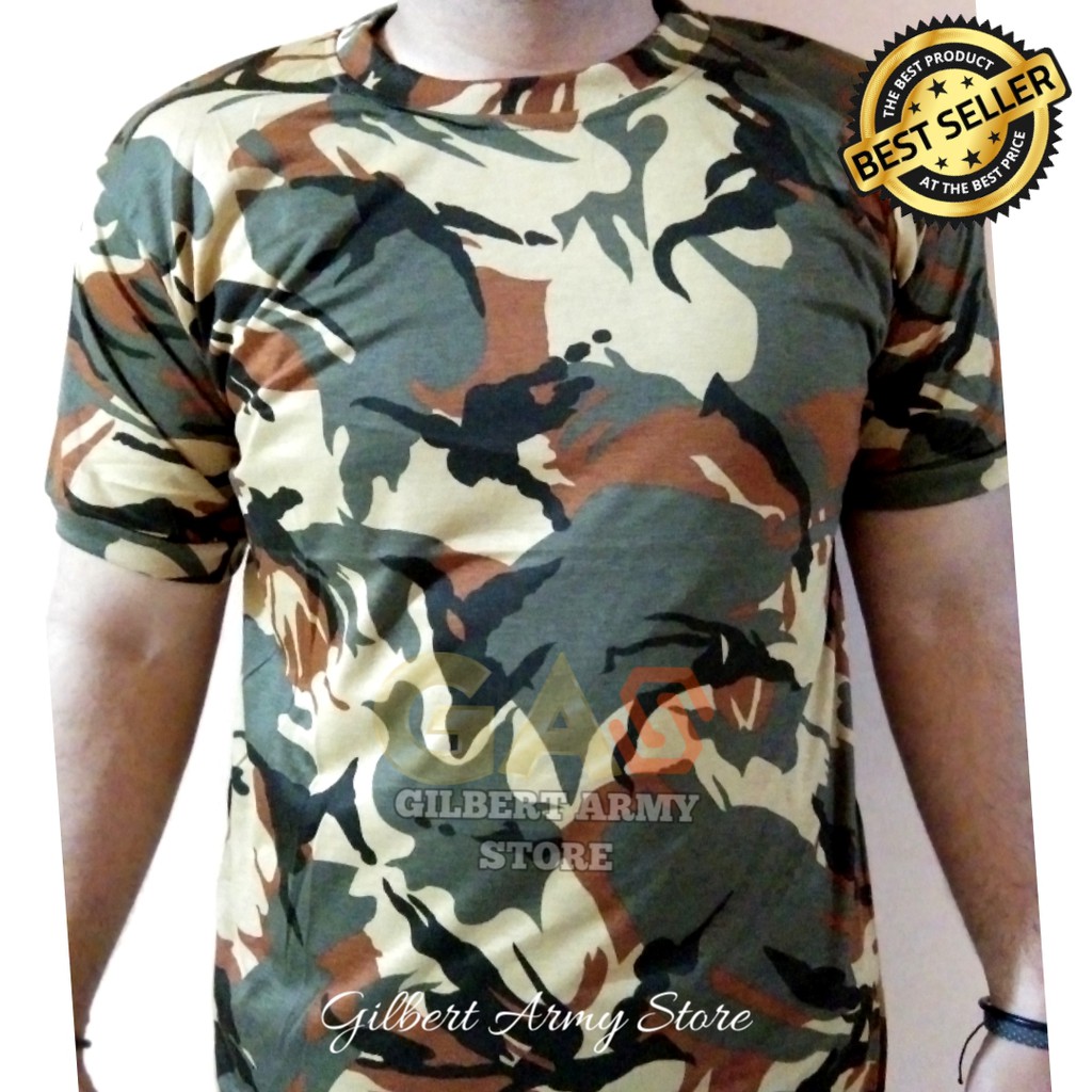 GILBERT ARMY STORE Kaos Loreng Libanon Tni  Kaos Lengan Pendek Pria Motif Army Militer Grosir Murah