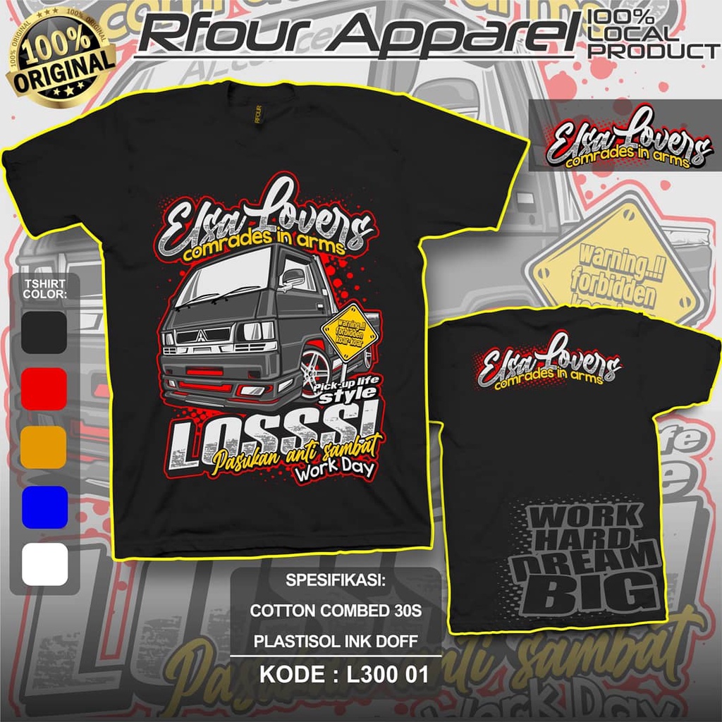 KAOS L300 PICK UP PREMIUM BAJU KAOS ELSA MANIA INDONESIA KAOS L300 DRIVER MUDA KAOS SOPIR MBOIS PRIA