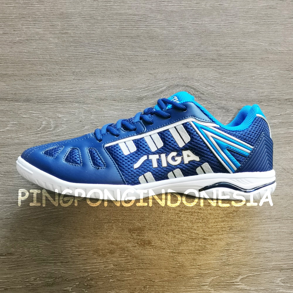 Jual Stiga Liner III Blue Shoes Sepatu Olahraga Pingpong Tenis Meja Table Tennis Shoe