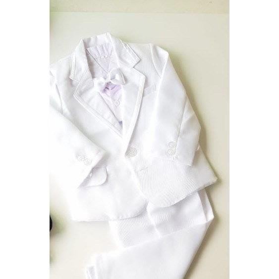 setelan jas anak 3- 4 tahun jas putih jas wedding anak jas pesta anak jas anak putih