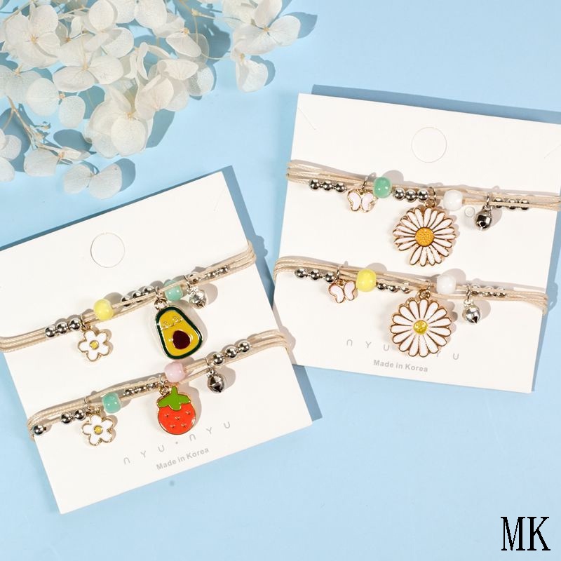 Gelang couple Daisy etnik bead Tali Gelang Wanita persahabatan Korea Braided Bracelet/Friendship Adjustable Fashion Aksesoris - MK-3
