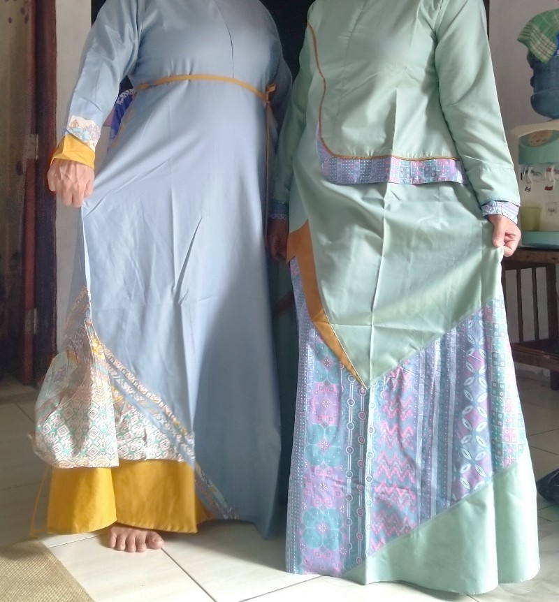 Asyura Dress (gamis Kombinasi Batik) Gamis Toyobo