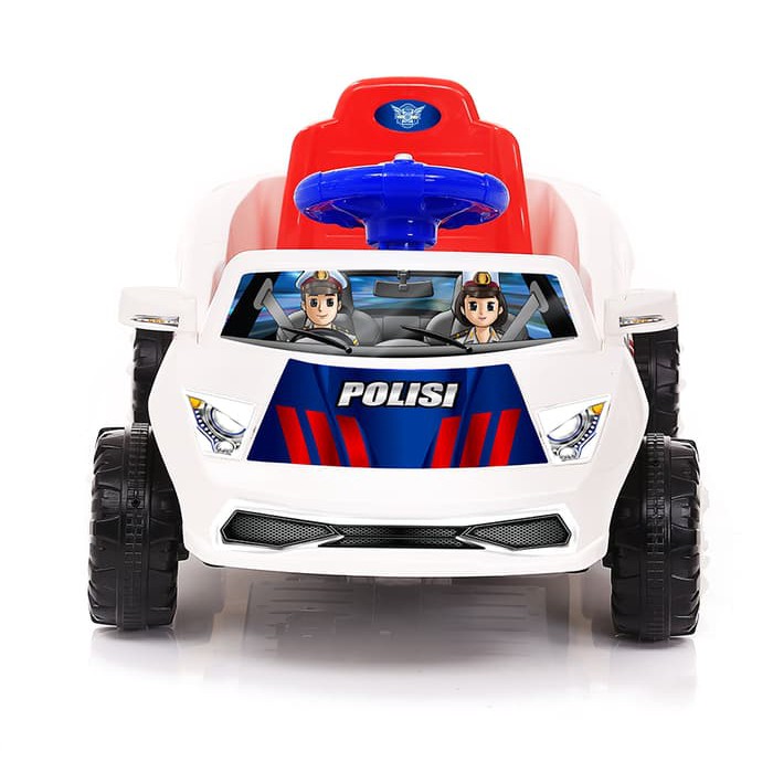 Mainan Mobil Dorong Anak Ride On Mobil Sport Polisi GGC 629 Fungsi Lampu Musik dan Tongkat Dorongan