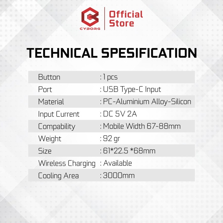 Cyborg Mobile Cooling Pad MCP-01 Icy Blast