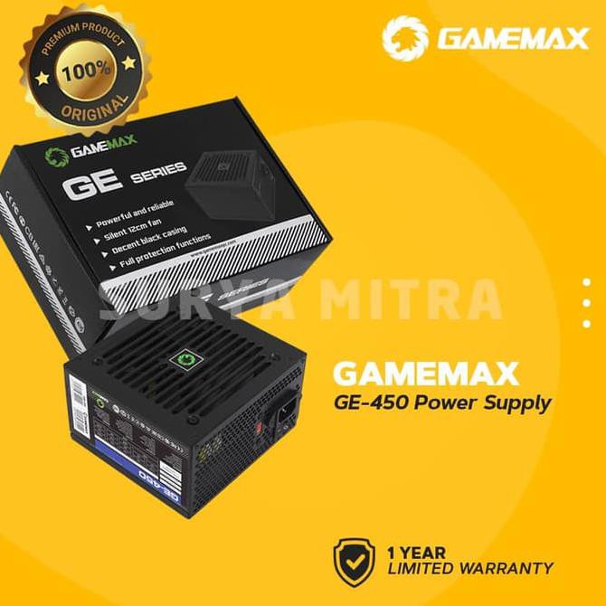 GROSIR OPEN PSU Gamemax GE-450 GE450 450W Power Supply