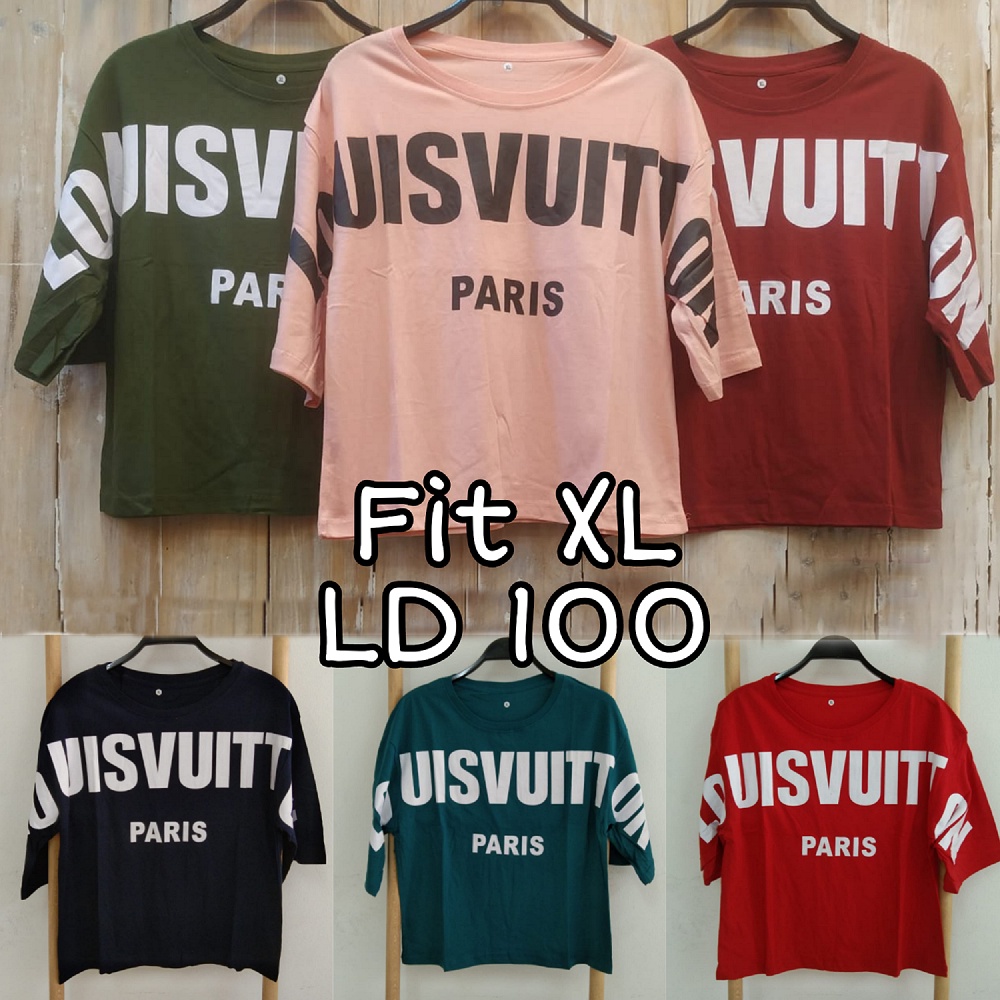 22069 - Kaos Cewek Fit XL Baju Tshirt Atasan Wanita Pakaian Fashion Perempuan Remaja ABG Dewasa Leng