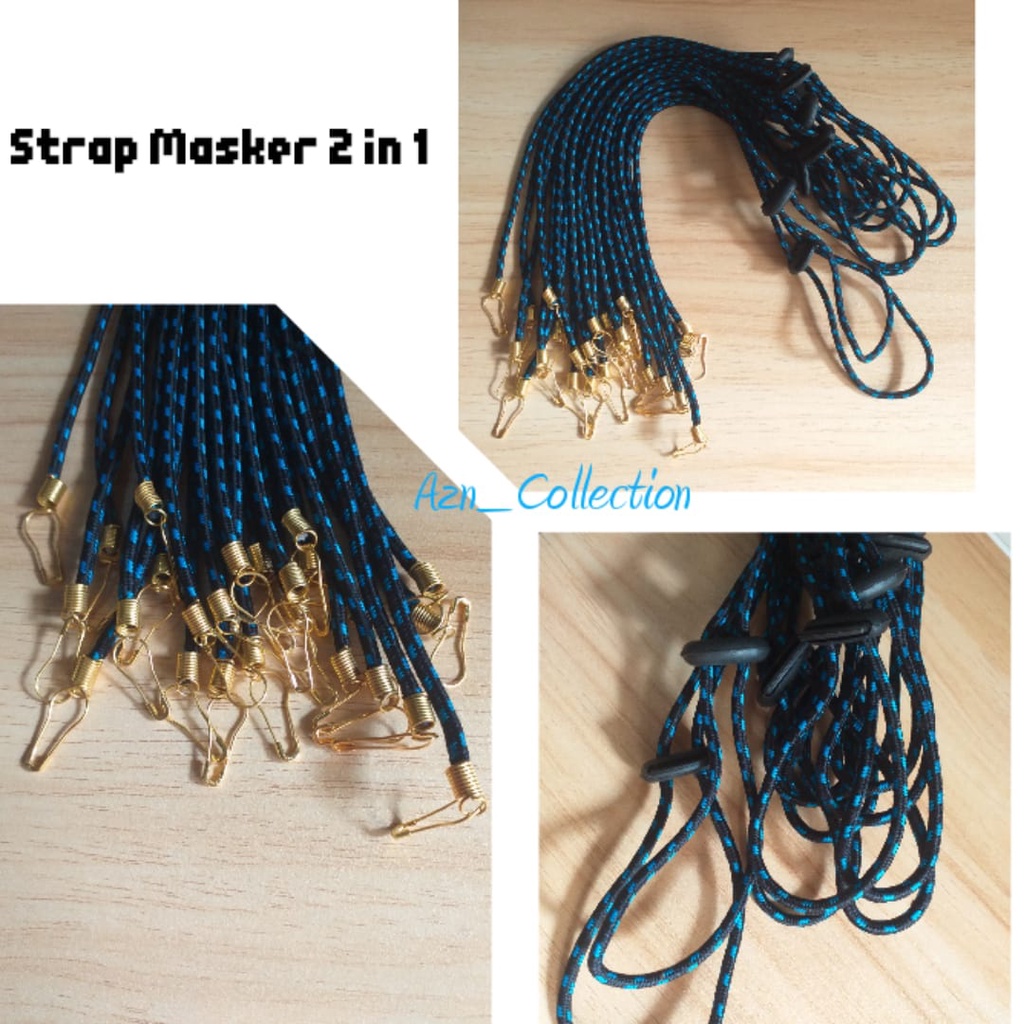 Strap Masker Hijab - Kalung Masker Korea - Tali masker Kalung - Pengait Tali Masker Tali Prusik - st
