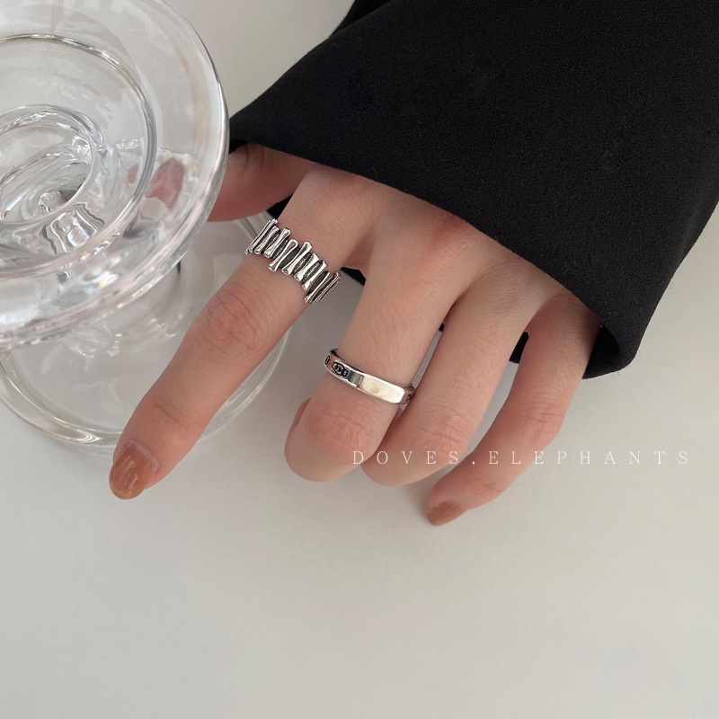 Retro retro adjustable surat Indeks jari cincin untuk wanita in Trendi dingin Korea Instafamous rasa