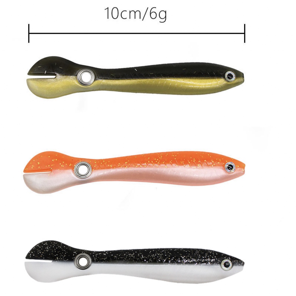 Umpan Pancing ikan silicon karet  lembut ukuran panjang 10cm berat 6gram soft bait