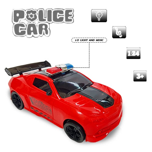 Mainan Anak Mobil-Mobilan/  Mainan Mobil Police 3D Light Music 5528