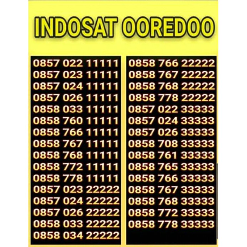 no indosat panca