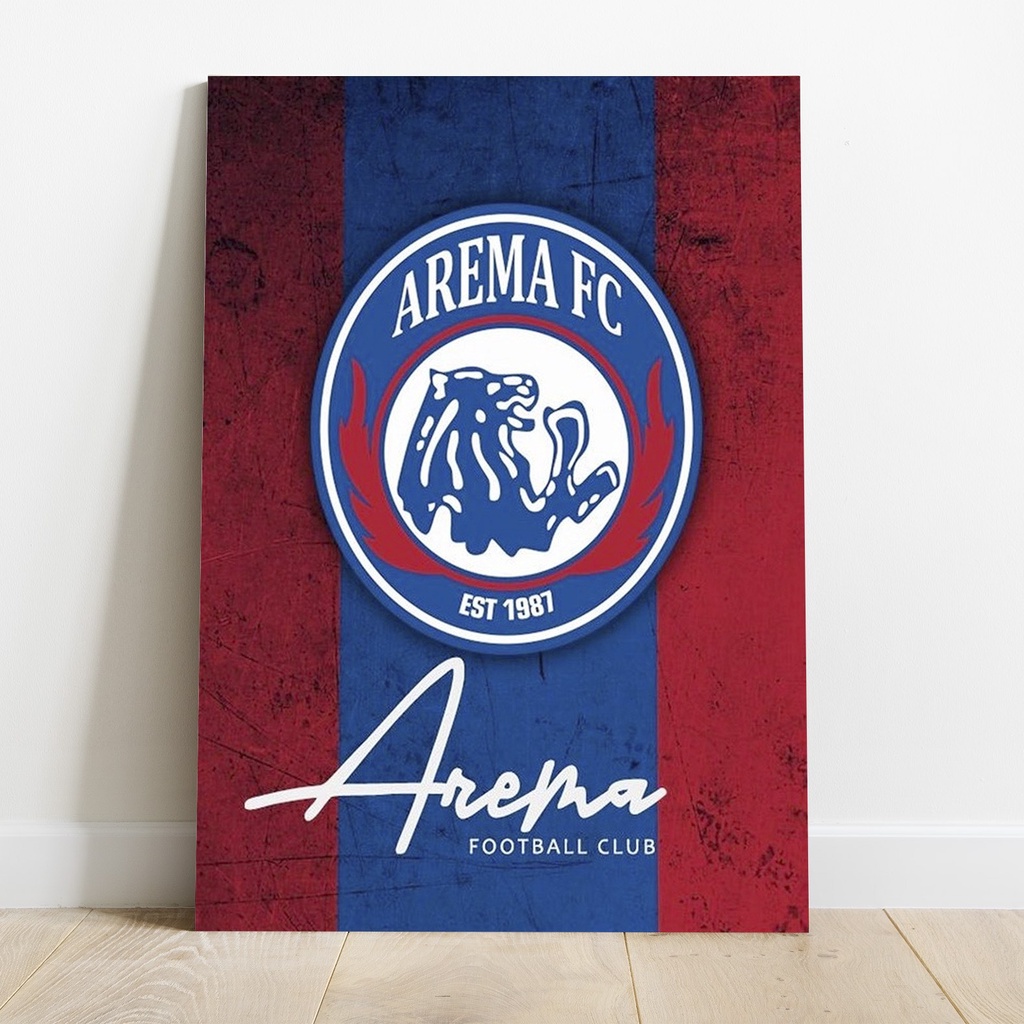 Poster Arema FC Football Club Sepak Bola Hiasan Dinding Dekorasi Kayu