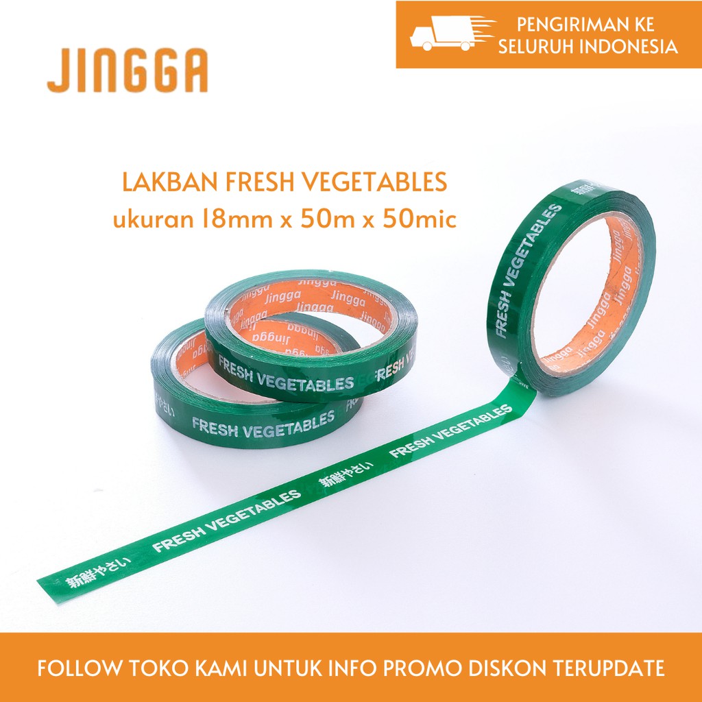 

Lakban Sayur / OPP Tape Fresh Vegetable 18mm x 50m (50 micron)