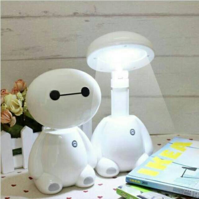 Lampu Meja Belajar Baymax Desk Led Putih Big Lamp Emergency / Hiasan Kamar Tidur Anak Lucu Dan Unik