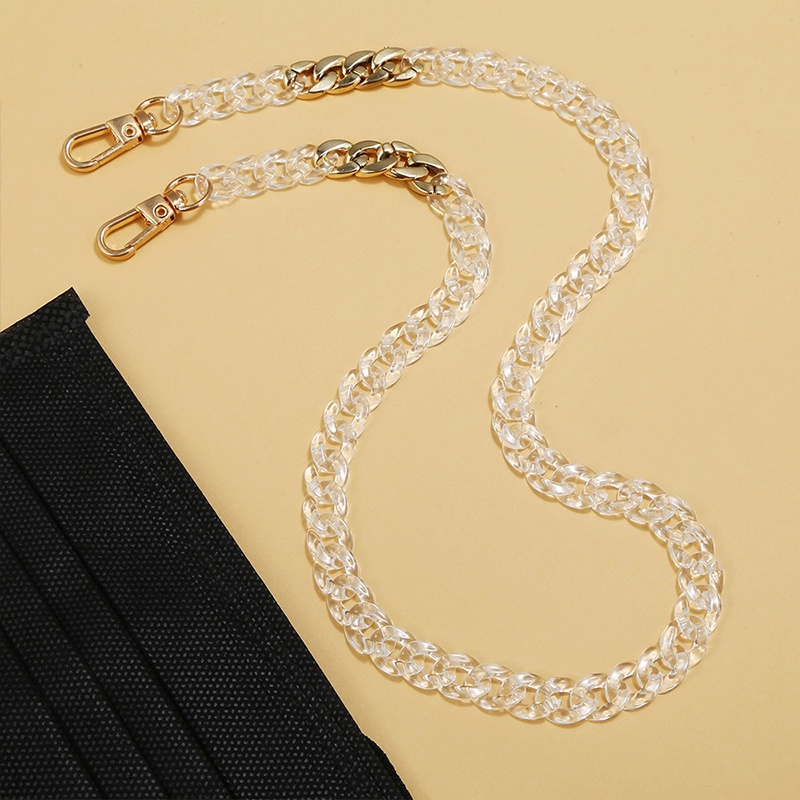 Fashion Masker Lanyard Transparan Rantai Anti-Lost Masker Wajah Kalung Kacamata Aksesoris Rantai