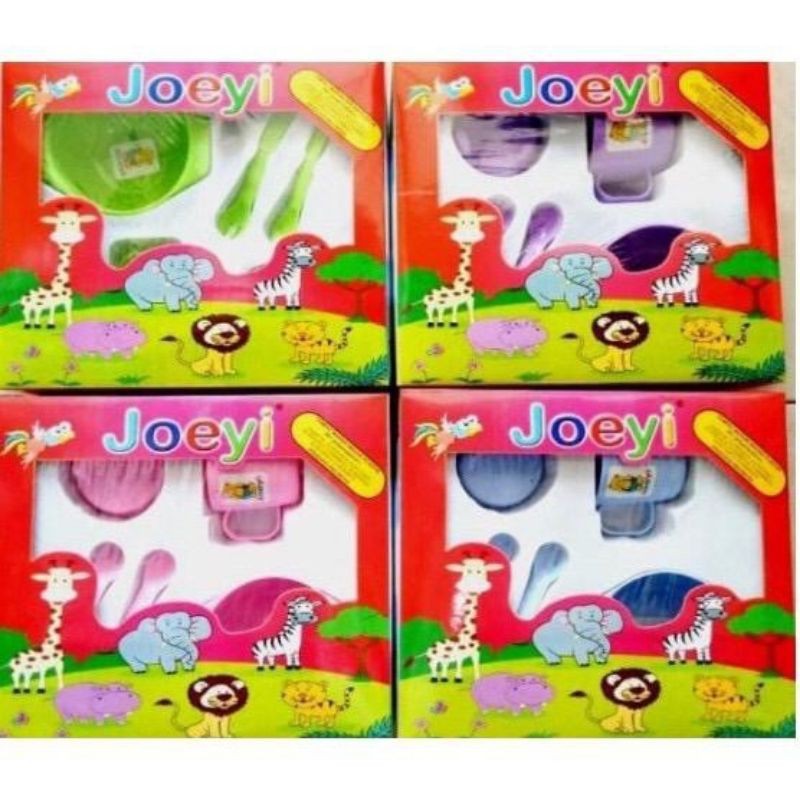 JOEYI-FEEDING SET MAKAN BAYI JOEYI KECIL-TEMPAT MAKAN BAYI MURAH-PAKET KADO BAYI KOMPLIT