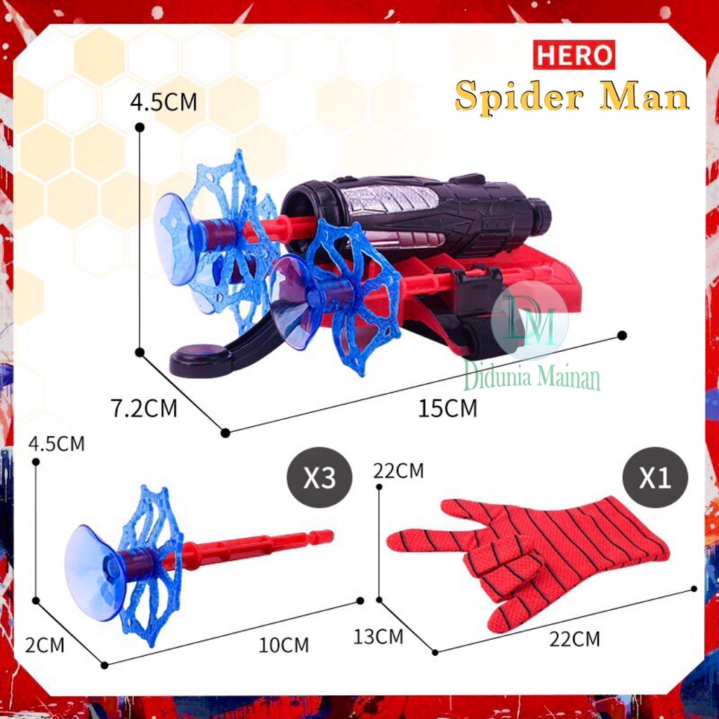 Mainan anak tembak tembakan sarung tangan action figure super hero spiderman