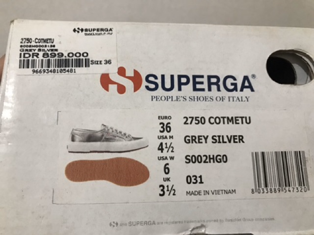 superga shoe box