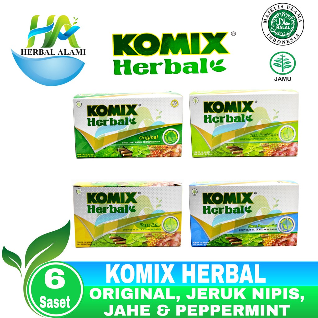 Komix Herbal - Dus Isi 6 - Obat Batuk