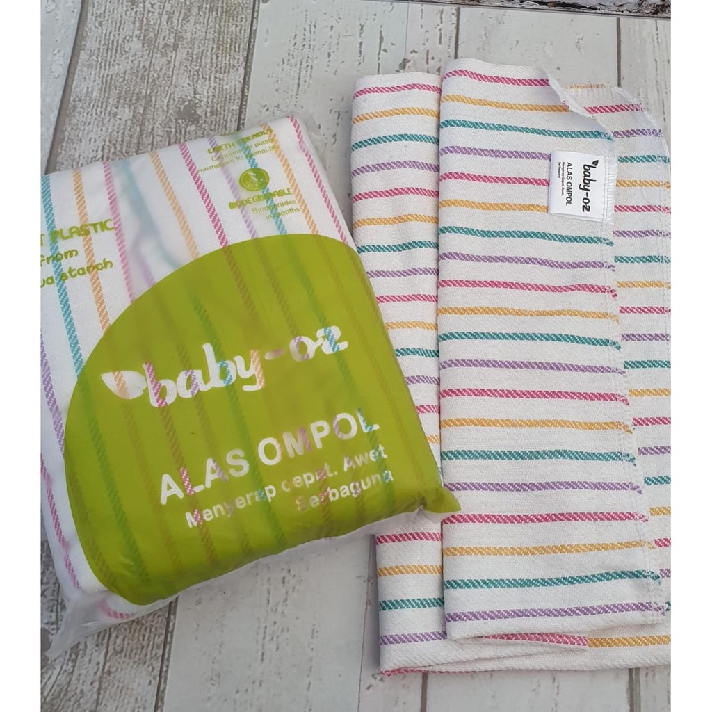 Baby Ox Alas Ompol Salur 6pcs  - Perlak Tatakan Ompol Merk Baby Oz - Perlak Bayi Lembut