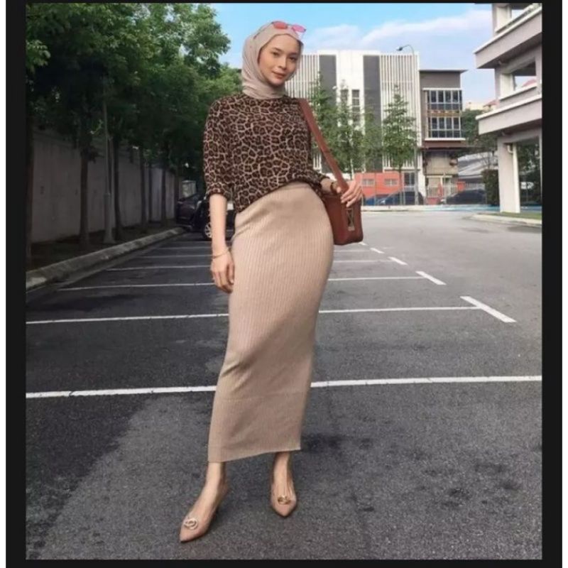 ROK SPAN RAJUT PANJANG / ROK PREMIUM RAJUT / ROK SPAN KNITTED