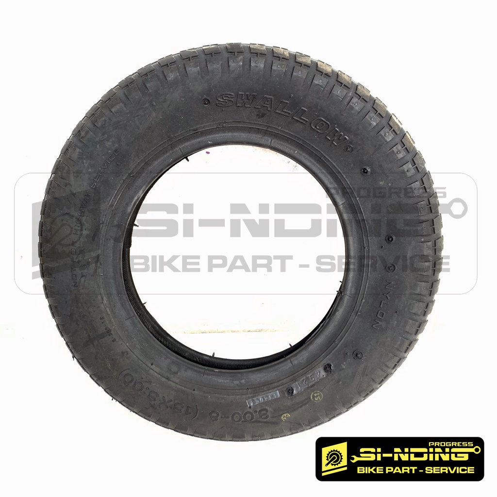 Ban Luar Angkong Gerobak Cor Pasir 3.00 - 8 ( 13 X 3.00 ) Swallow Hitam