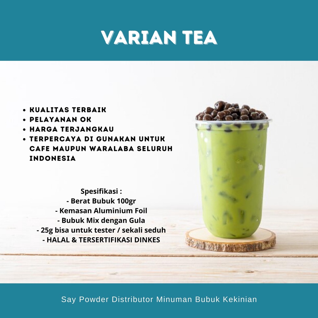 bubuk minuman rasa tea 100gr green tea thai tea matcha powder serbuk minuman kekinian bubuk minuman aneka rasa serbuk minuman banyak rasa termurah