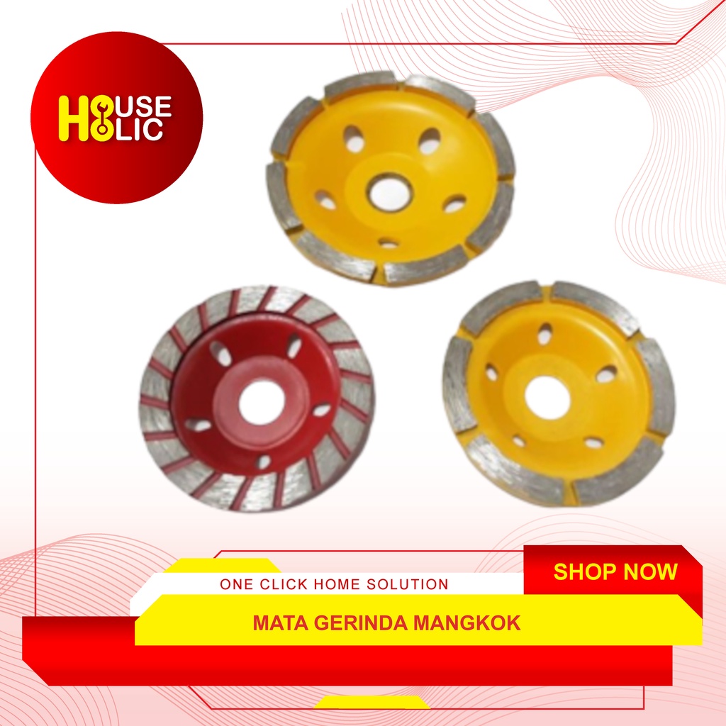 Diamond Cup Grinding Wheel 3 Inch / Mata Gerinda Poles Beton Keramik