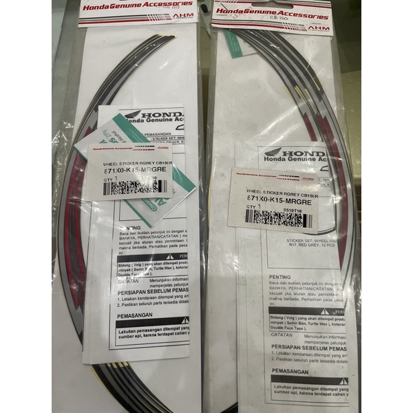 Sticker Velg (Wheel Sticker Rgrey) – CB150R StreetFire (K15)
