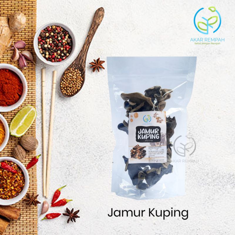 

Jamur Kuping Kering Akar Rempah / Jamur Hitam / isikeranjangmu akarrempah