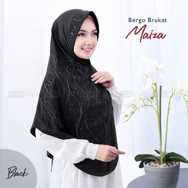 Hijab Bergo Brukat Maiza