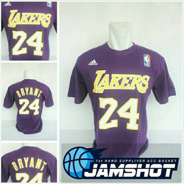 KAOS BASKET  TSHIRT ADIDAS KOBE UNGU - LAKERS