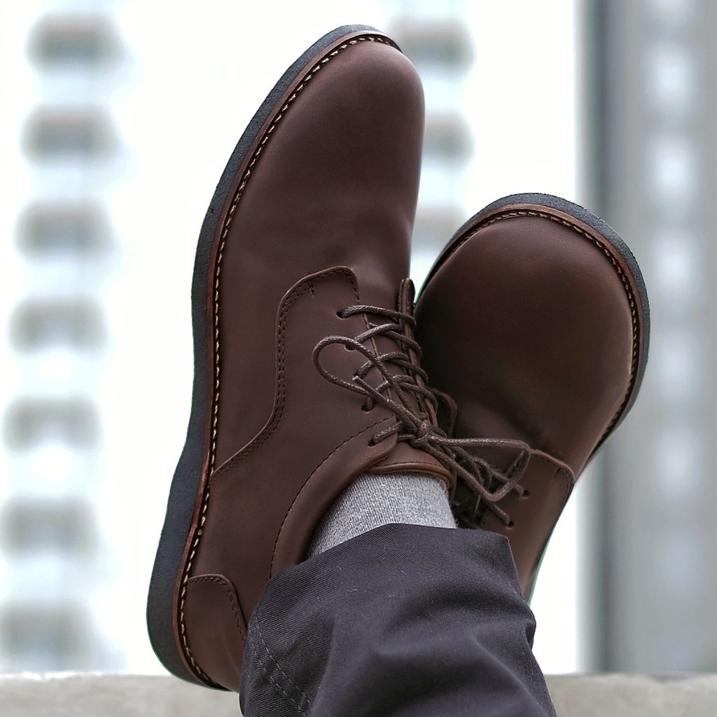 Bridge Brown | Sepatu Pantofel Pria Cowok Men Kerja Kantor Derby Original Footwear | FORIND x Reyl