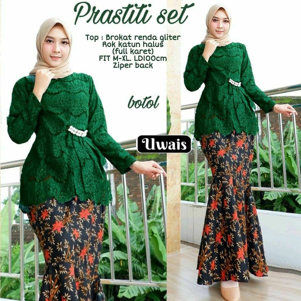 MAKARA SHOP Baju  Brokat  Prastiti Set QB Kalem Anggun 