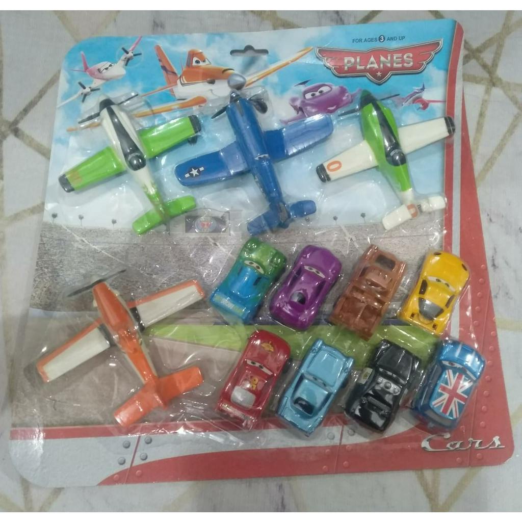 Mainan Pesawat isi 4 &amp; the Cars isi 8 pcs