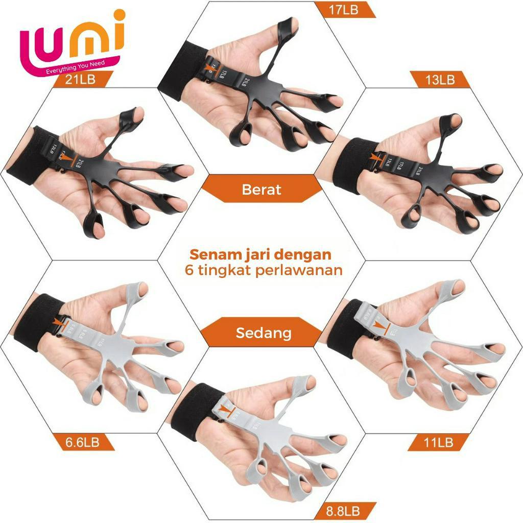 Alat Pelatihan Pergelangan Tangan Silikon Penarik Jari Extender Grip Trainer Olahraga Fitness Finger Tandu Arthritis Hand Gripper Silicone Strengthener Untuk Membentuk Otot Jemari Lengan