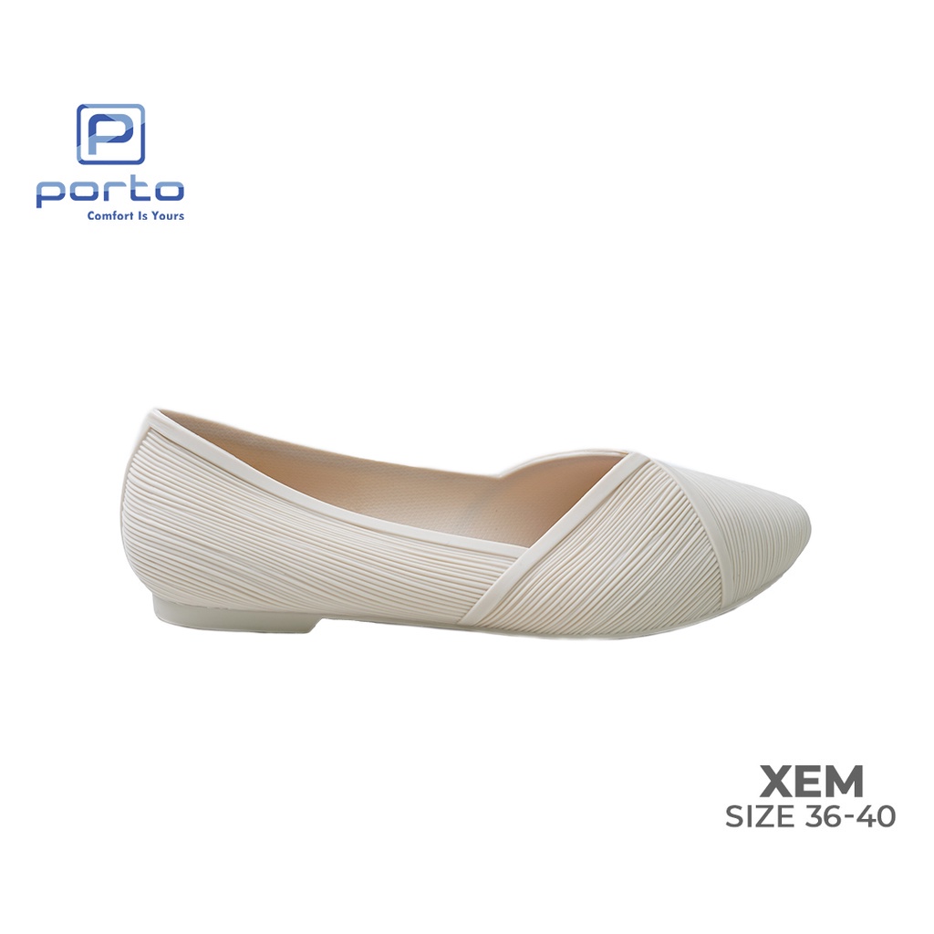 sogo PORTO LADY XEM Sepatu Flat Shoes Wanita Terbaru Anti Slip Model Korea Nyaman dan Tahan Sepatu Jelly Wanita