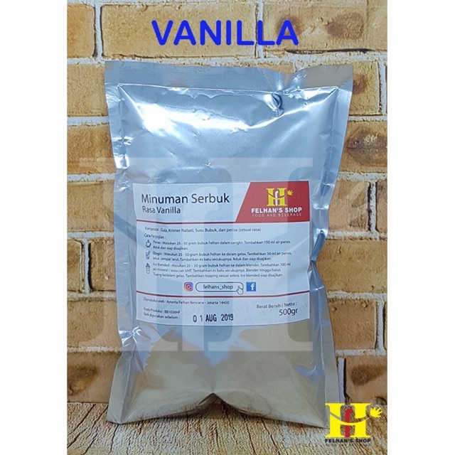 

(500 Gram) Vanilla Premix Milkshake / Bubble Powder Drink